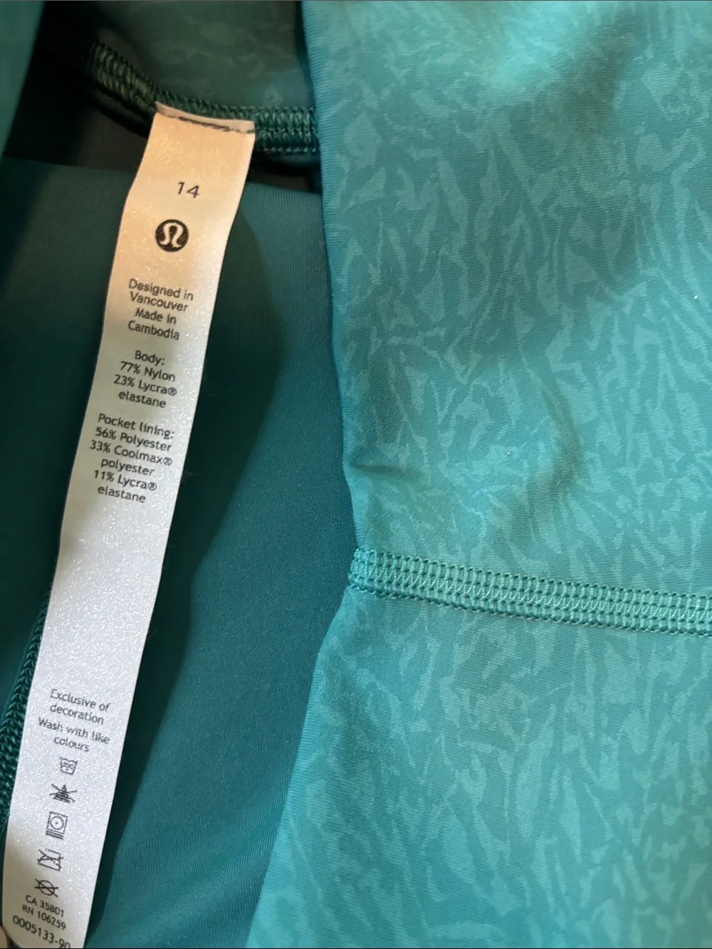 lululemon athletica leggings size 14